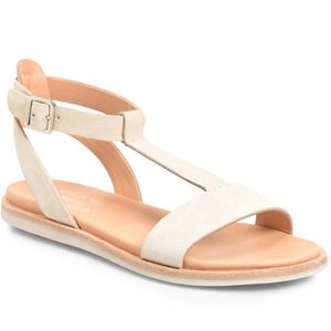 Kork-Ease Natural Leather Zukey T-Strap Sandal Size 7 NEW